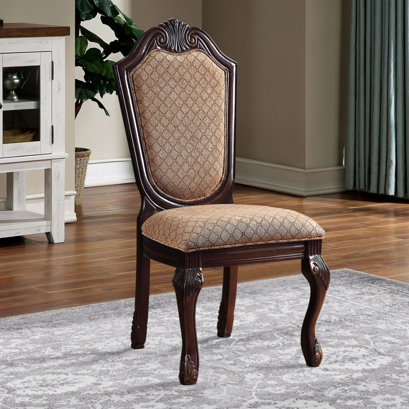 Fauteuils Amolika avec pieds Queen Anne, Espresso