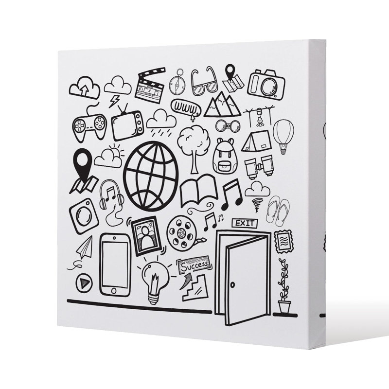 Experience outside door Slim Style Canvas Print , 15mm Slim Real wood., 40 cm H x 40 cm W