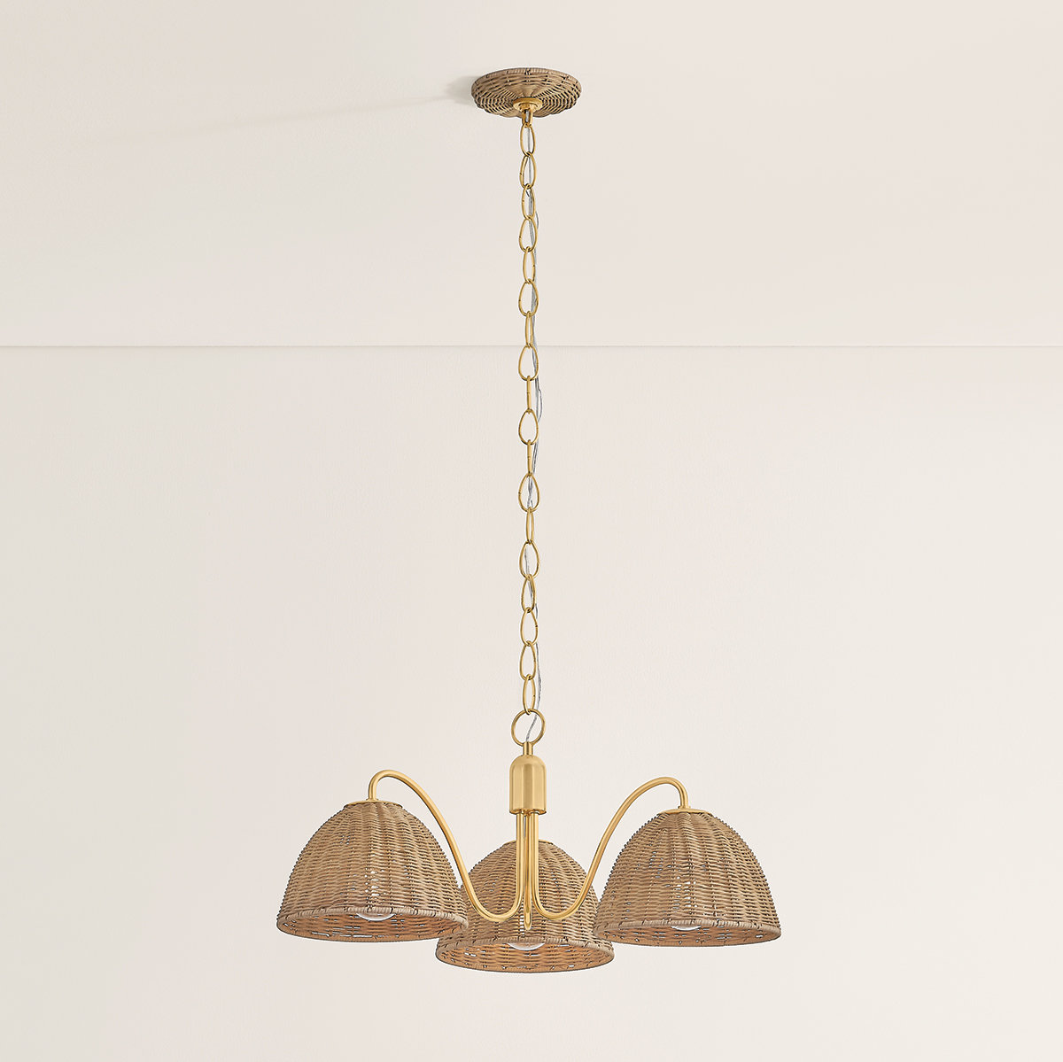 Katniss Chandelier, 11.75" H x 28" W x 28" D, 3