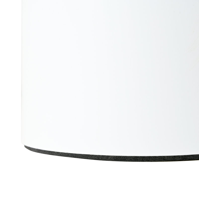 ON-TREND Table basse de 44 po x 25,9 po à assemblage facile avec plateau de 1,5 po d'épaisseur, table de bout irrégulière de style crème avec 3 pieds robustes, table centrale élégante avec bord rond pour le salon, blanc