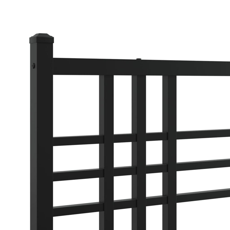 Klemme Metal Open-Frame Bed, Black, Twin XL