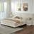 Upholstered Platform Bed With Oversized Headboard, Covered in Premium Velvet Fabric-538492325-538492347
