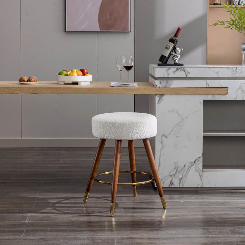 Tabouret à hauteur de comptoir rembourré Boucle, pivotant à 360 °
