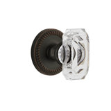 Grandeur Newport Rosette Single Dummy with Baguette Crystal Door Knob