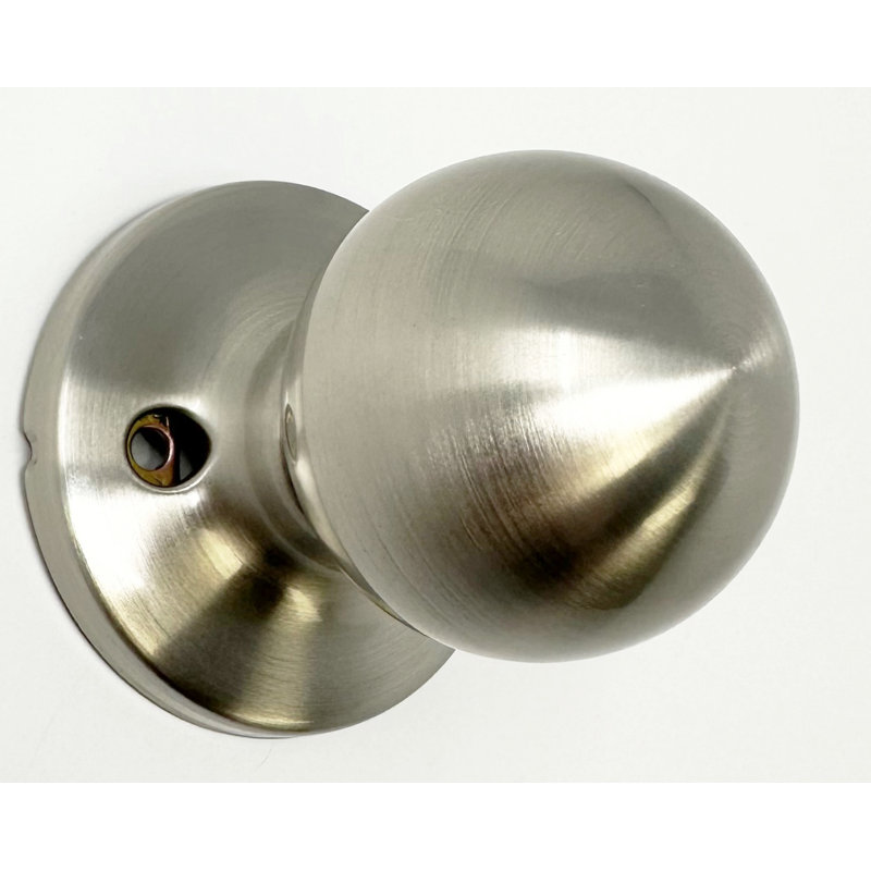 Faux bouton de porte simple Hudson, Nickel satiné