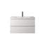  Meuble-lavabo flottant blanc minimaliste 36 po avec lavabo en résine intégré et tiroirs en U 36 po-221576895