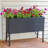 3-Section Wicker Raised Planter - Black