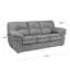 Ensemble de canapé et causeuse en tissu Beedle, brun-122099452