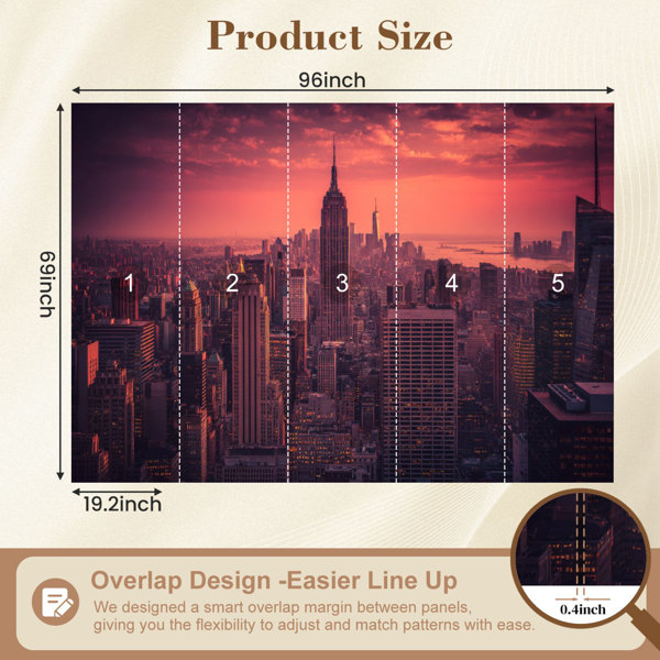Red Barrel Studio Peel and Stick Wallpaper 144" W x 100" H Modern Self ...