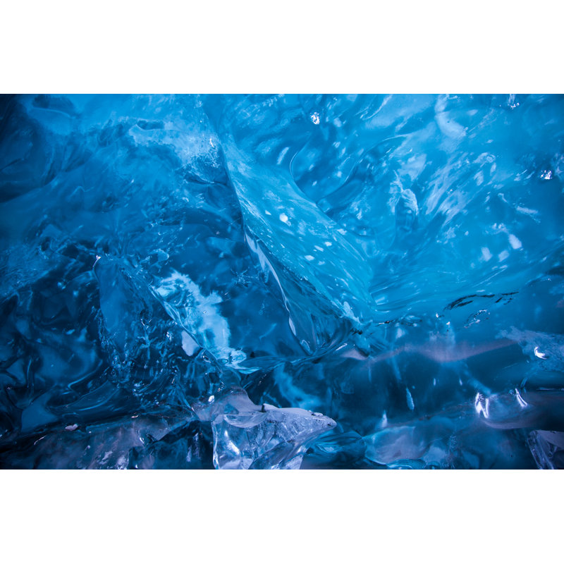 Glacier Blue Ice - Wrapped Canvas Print, 20cm H x 30cm W x 3.8cm D