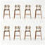 Ensemble de 2 chaises d'appoint beige-blanc + vert + brun noisette-2033432594-2033432598