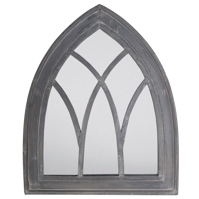 Cintron Wood Wall Mirror, Grey