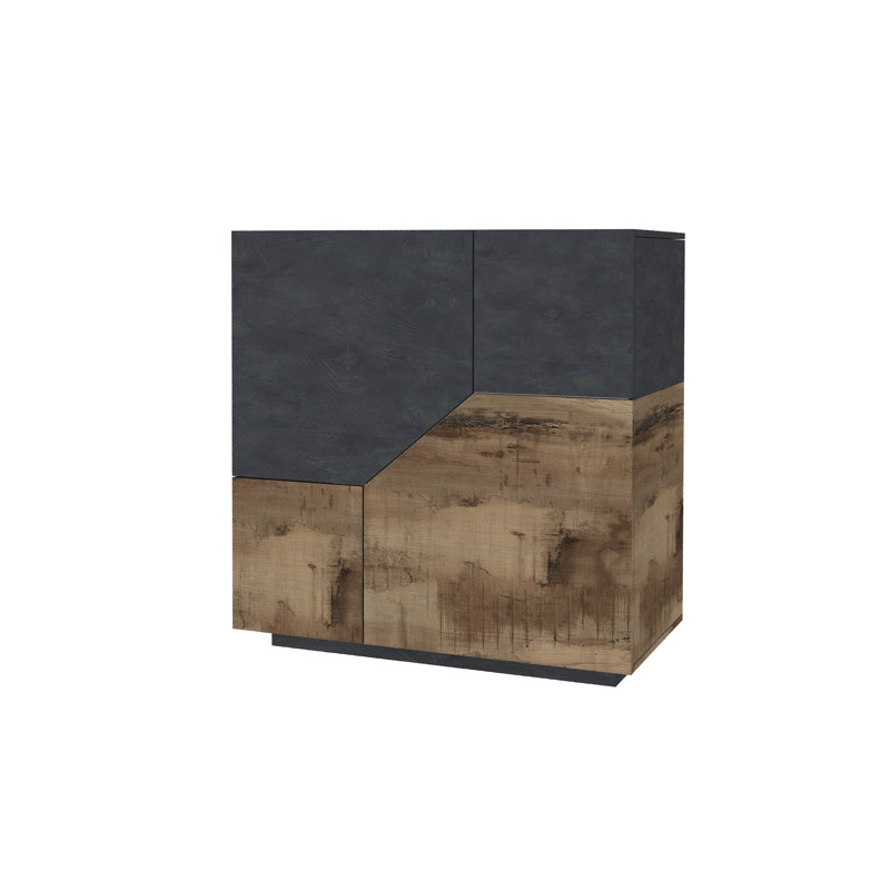 Mattis 100cm Sideboard, Slate/Maple Pereira
