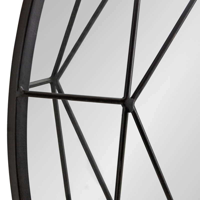 Winfred Metal Flat Mirror, Black