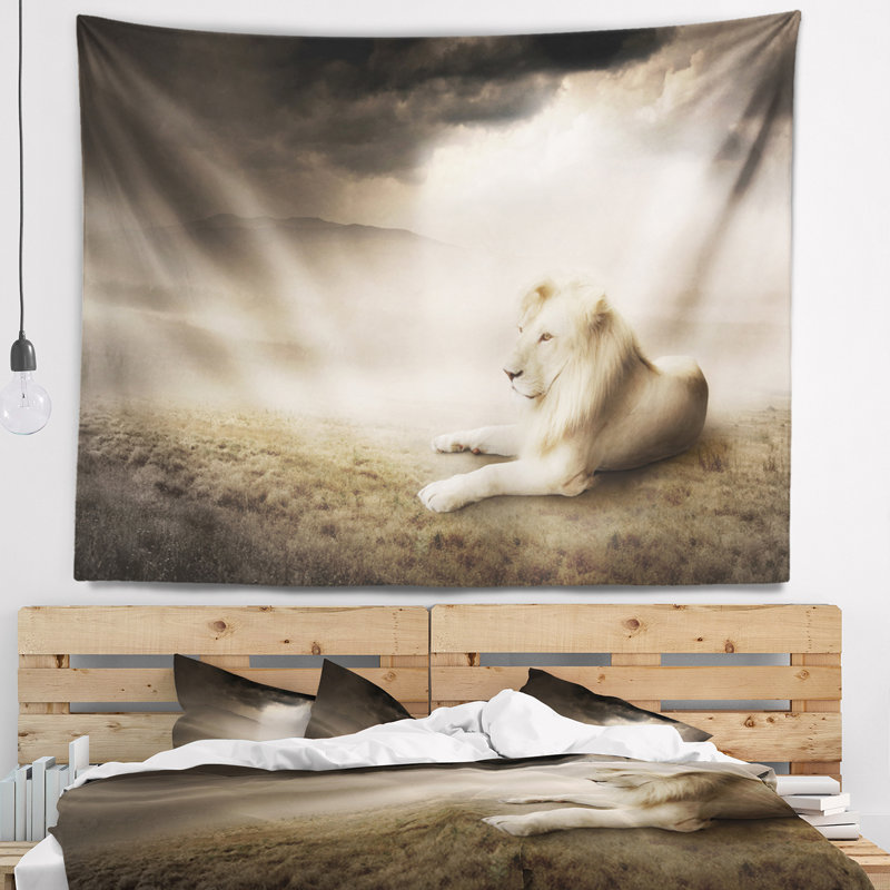 Tapisserie «King of Animals at Sunset», H 78 po x l 92 po