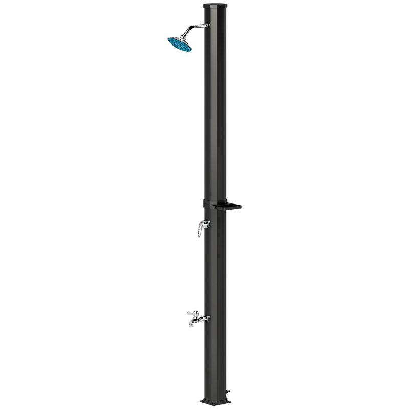 Douche solaire chauffée de 35 litres (9,2 gallons), douche extérieure de 2,16 m (7,1 pieds) pour piscine, jardin ou plage