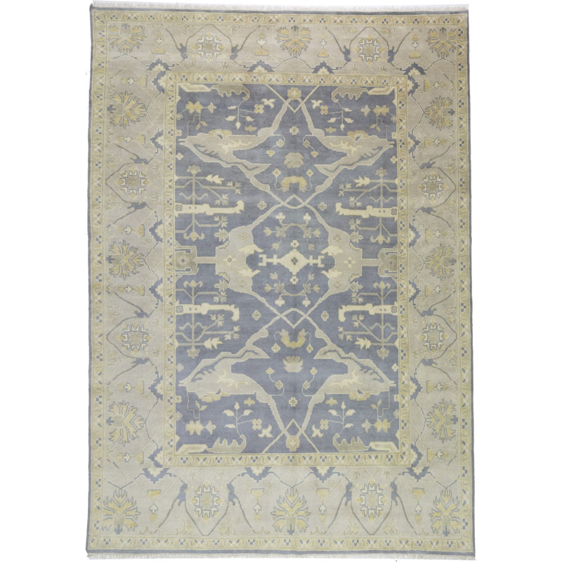 Tapis oriental gris Oushak 10X14 Ogata