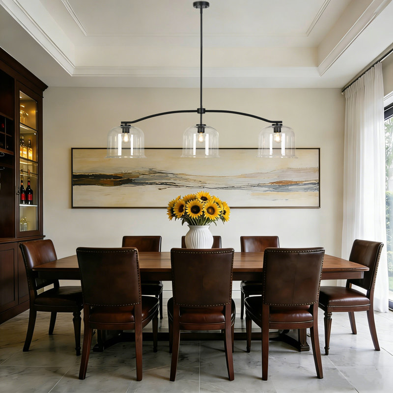 Justyce 3-Light 55.9"W Oversized Kitchen Island Pendant