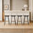 Aronson 24" Backless Counter Stool with Mango Wood Saddle Seat | Black Iron Legs | Gold Footrest