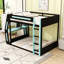 Lit superposé avec bureau RVB, ports USB et bande lumineuse à DEL-1798839425