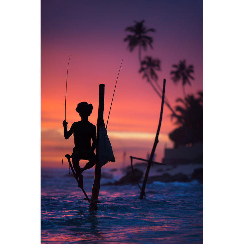 " Sri Lanka's Stilt Fisherman ", 36" H x 24" W  