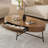 Oval Coffee Table With Drawer Mid-Century Modern Center Table 47.2“ Wooden Coffee Table-261417683
