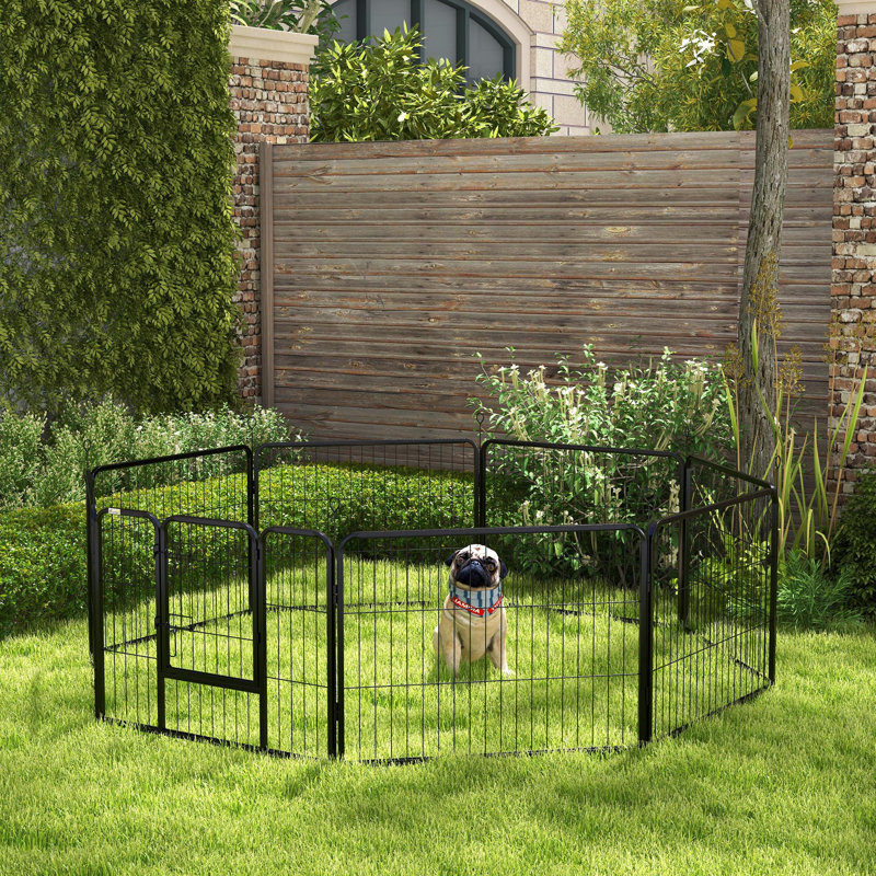 60cm H Panel Steel Exercise Pen With Door