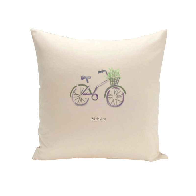 Housse de coussin Bicileta, H 16 po x l 16 po