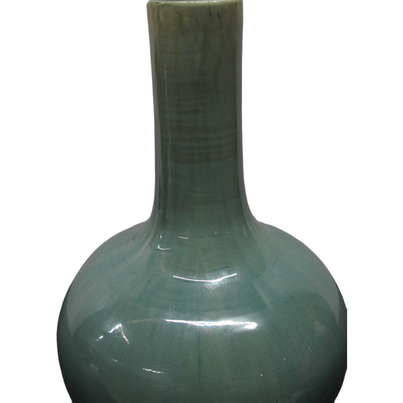 Asian Classic Handmade Table Vase, Turquoise