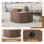 Table basse cylindrique en noyer foncé Brayden Studio-2022331245