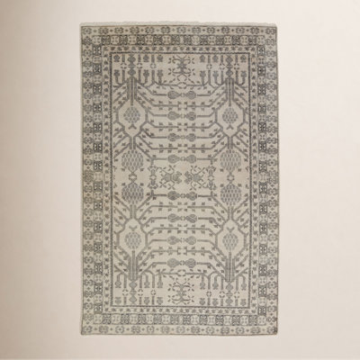 Handmade Wool Gray Rug