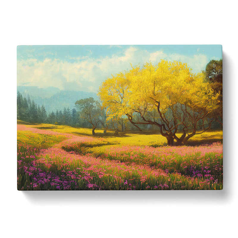 Spring Landscape Meadow Vol.3 - Wrapped Canvas, 40cm H x 60cm W x 3cm D