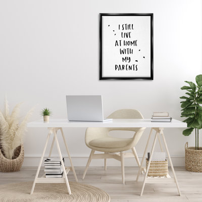 "Live with Parents", art mural encadré flottant par Anna Quach