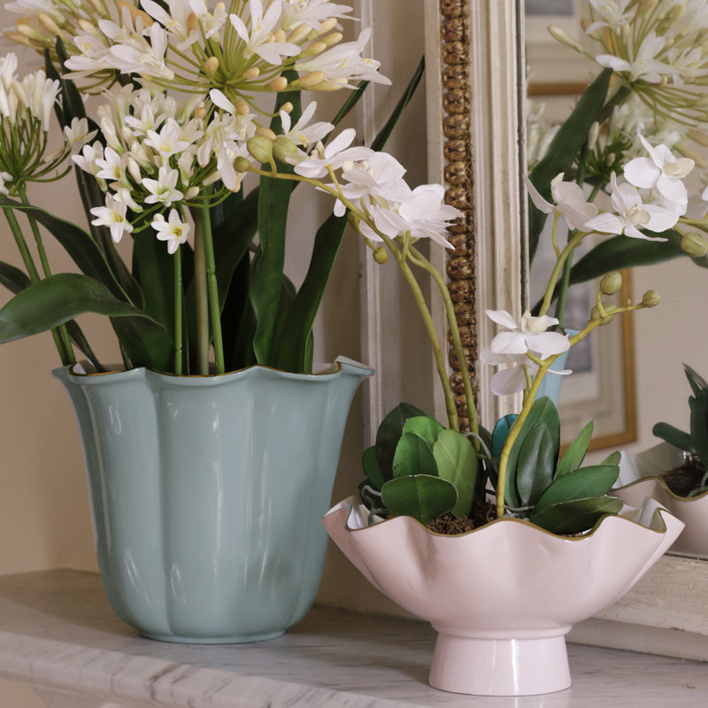 Encanto Serving Bowl, White/Camellia