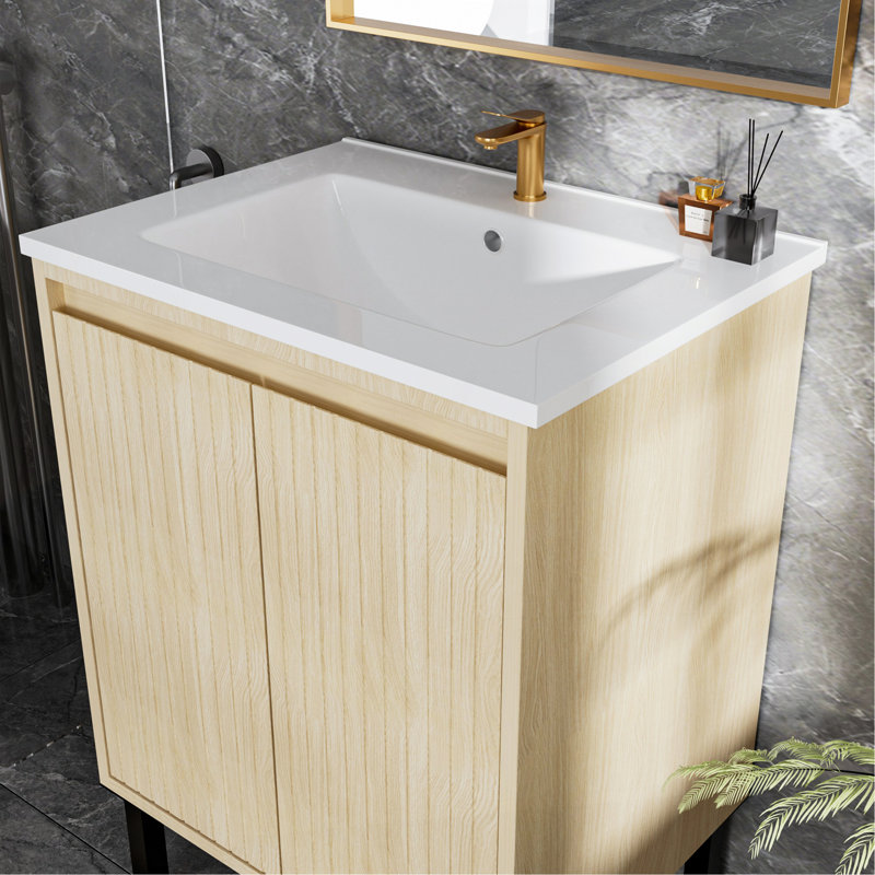 Meuble-lavabo 24 po sans lavabo, Chêne, 24"