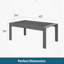 Table basse d'extérieur 43 "en aluminium toutes saisons, rectangle gris moderne d'extérieur | Idée cadeau-3638235-257391187