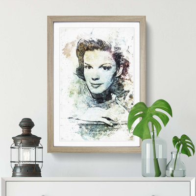 Judy Garland in Abstract - Framed Print
