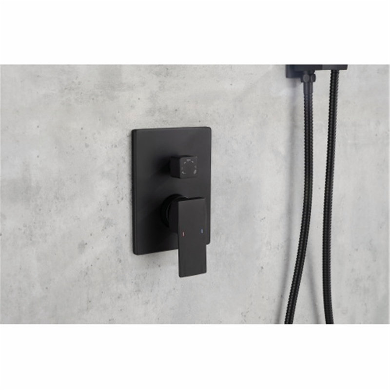 Système de douche complet, Noir mat