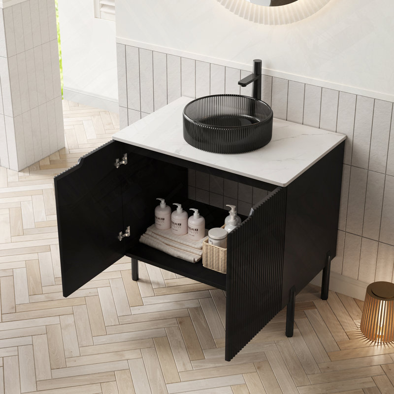 Freestanding Bathroom Vanity with Sink and Two Soft Close Doors