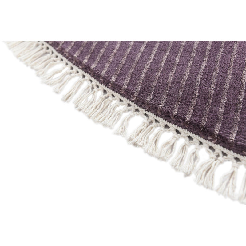 Tapis rond rond mauve Indira