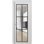 Porte française solide unie | Verre transparent Lucia 2366 | Poignée simple à panneau régulier | Salle de bain