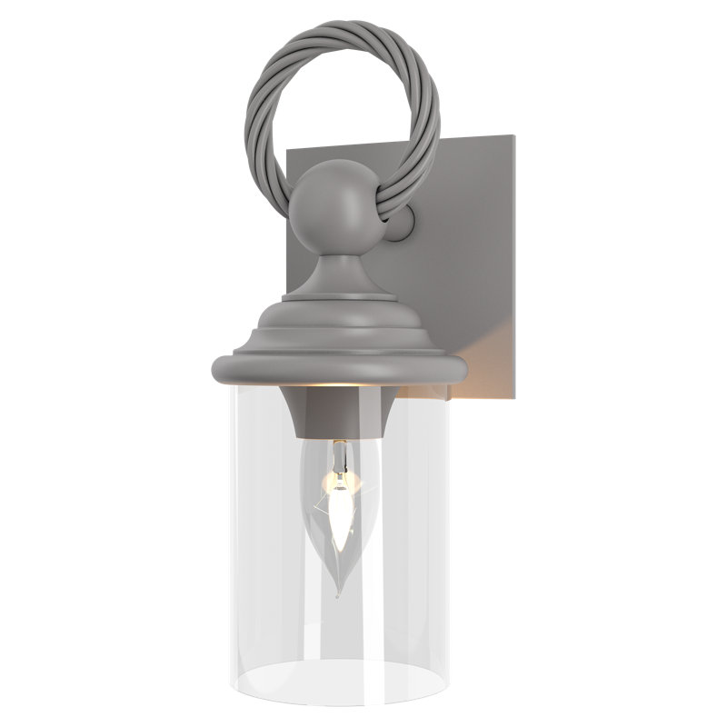 Cavo Outdoor Sconce, Clear, Coastal Burnished Steel