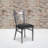 2 Pack Clear Coated "X" Back Metal Restaurant Chair-2055123461