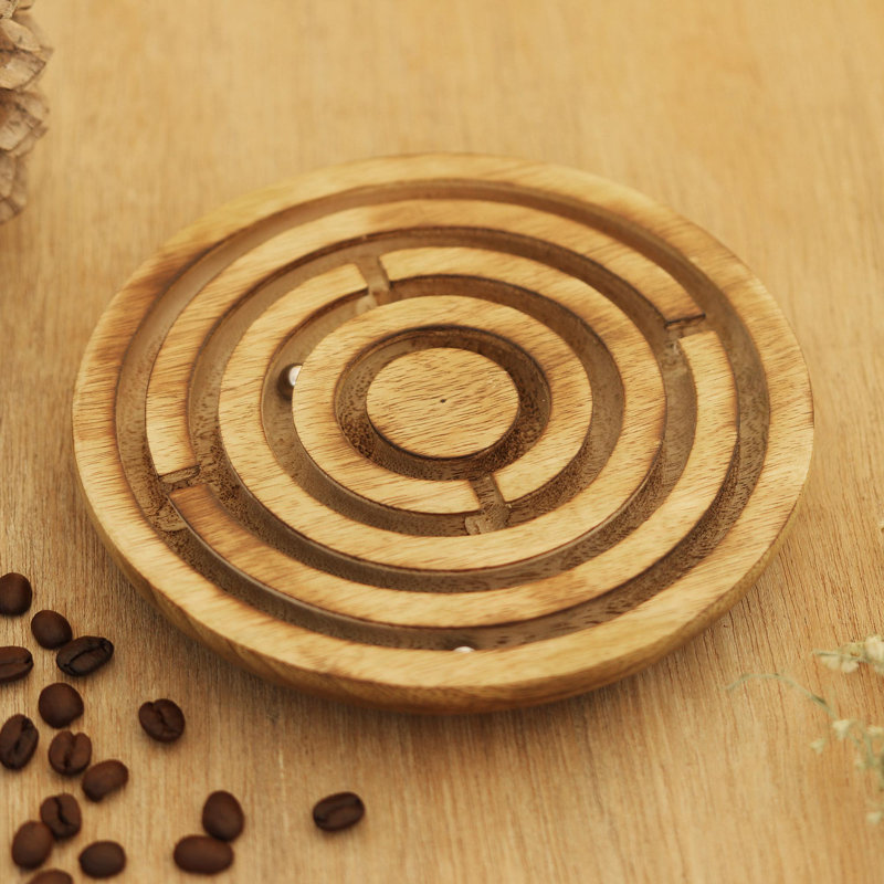 Jeu de labyrinthe en bois Handamde