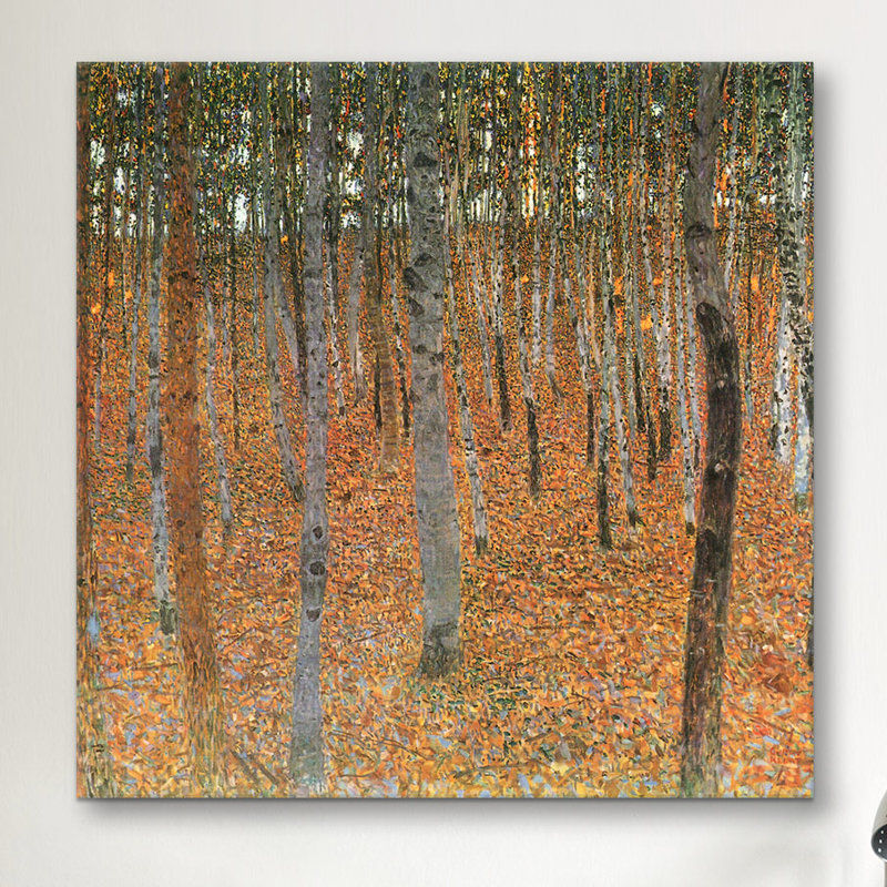 Forest of Beech Trees Landscape Canvas Art Print