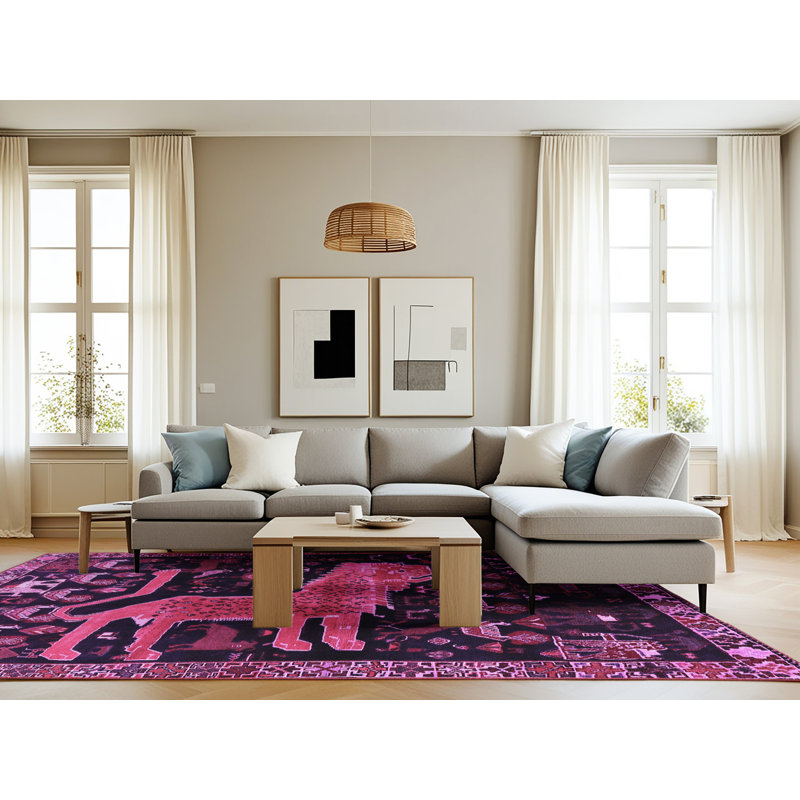 Tapis mauve Traditional 706, Rectangle 8 pi x 10 pi