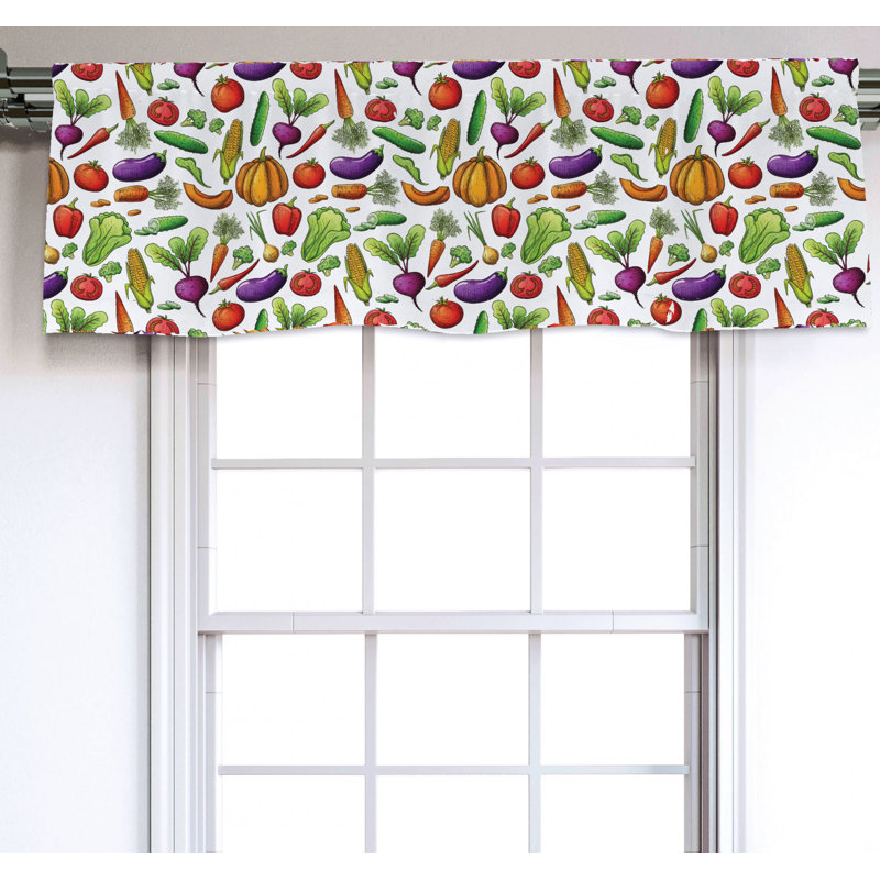 Sateen Ruffled Window Valance