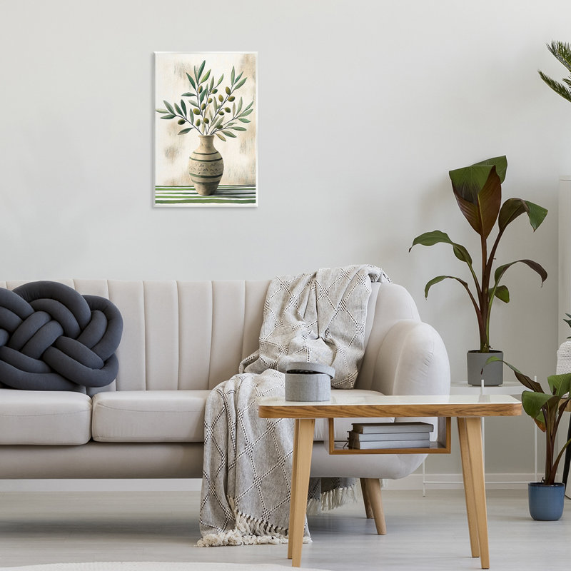 Plaque murale Vase of Olive Branches, design by Creative Studio, 15 x 10