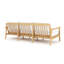 Maia 85" Teak Sofa, White Cushions-122886865