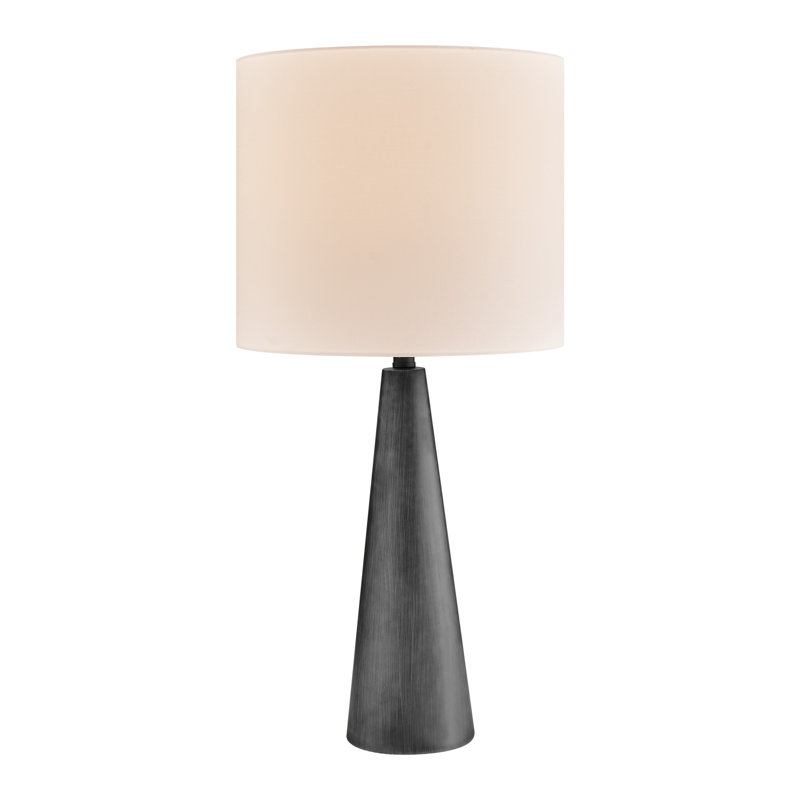 Lampe de table d'extérieur à DEL intégrée à pile 30,75 po Dyre, Noir